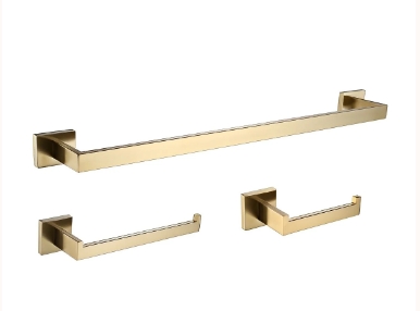 TOWEL BAR GOLD 3 PC SET