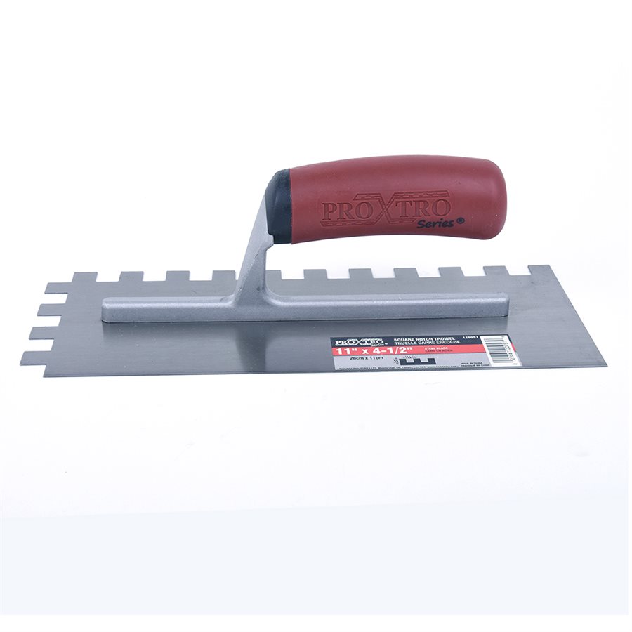 TROWEL NOTCH 11INX40IN RED HANDL