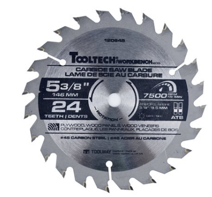 WOOD SAW BLADE 5-3/8IN X 24T