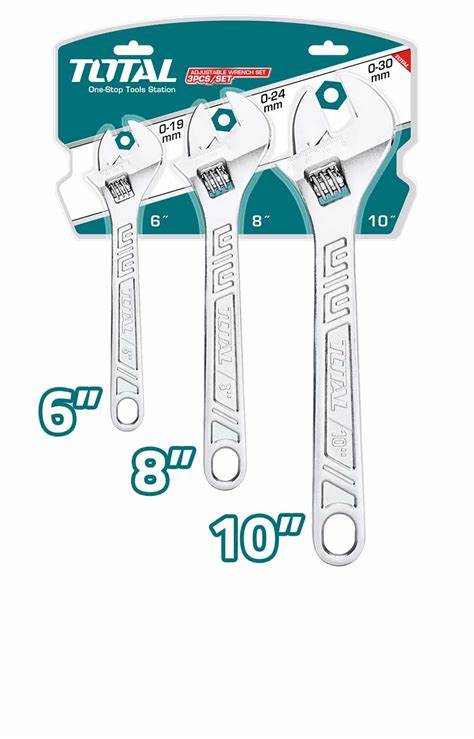 3 PCS ADJUSTABLE WRENCH SET