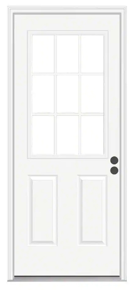 EXTERIOR DOOR 34X80 L HALF GLASS