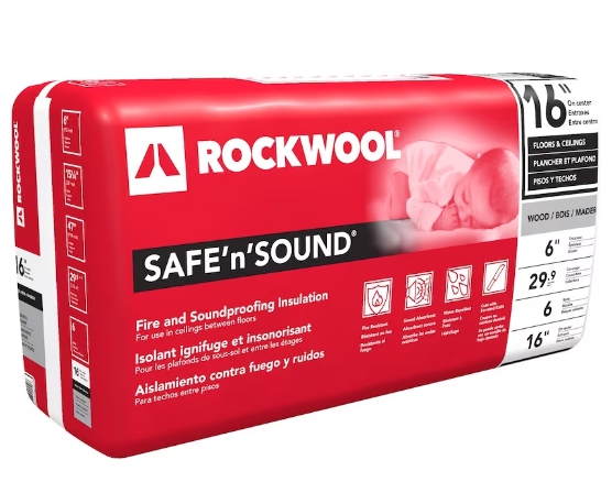 Rockwool Safe'n'Sound Insulation 6" x 15.25" x 47" - 29.8 sq. ft.