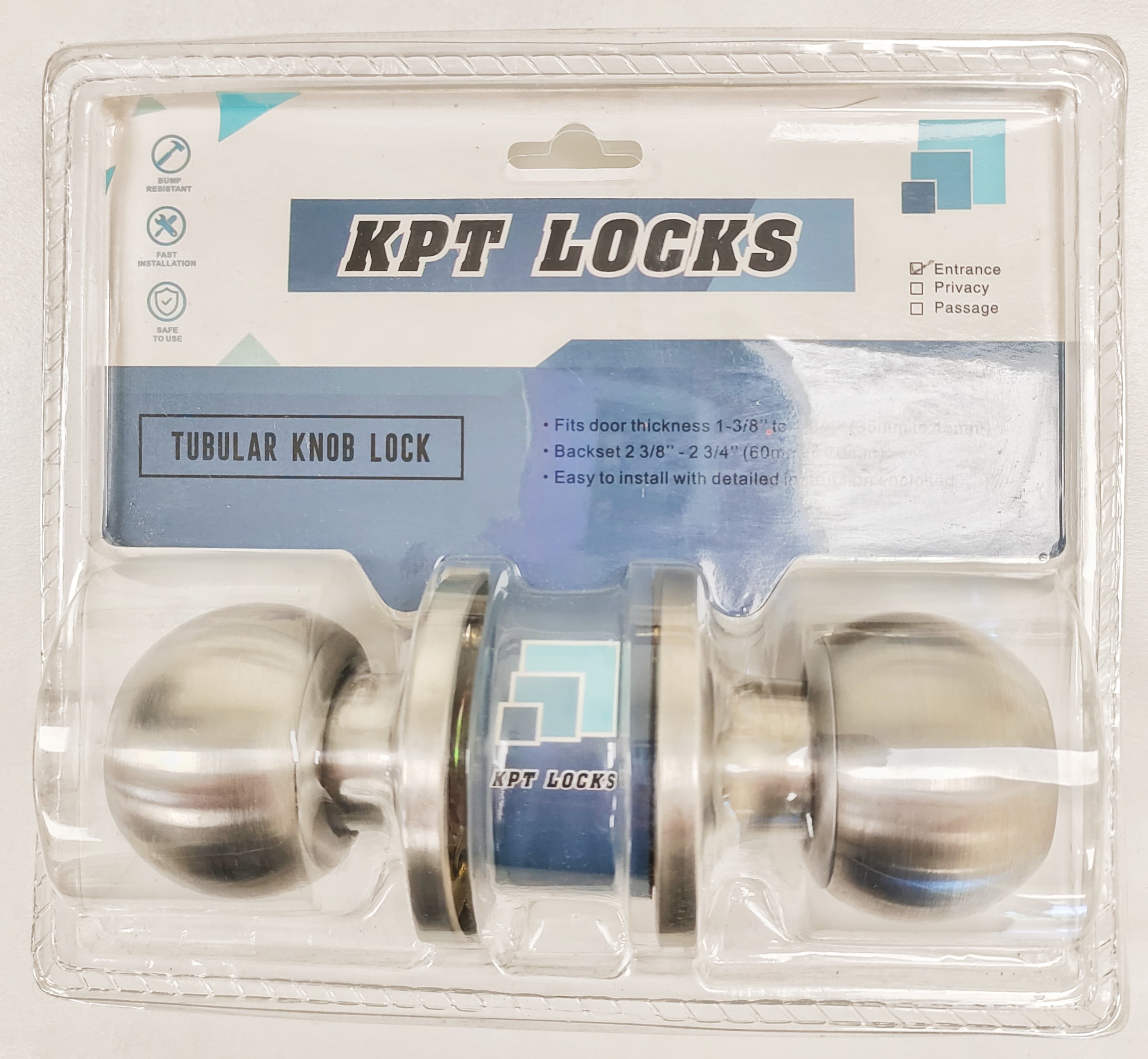 KPT KNOB LOCK ENTRY SILVER