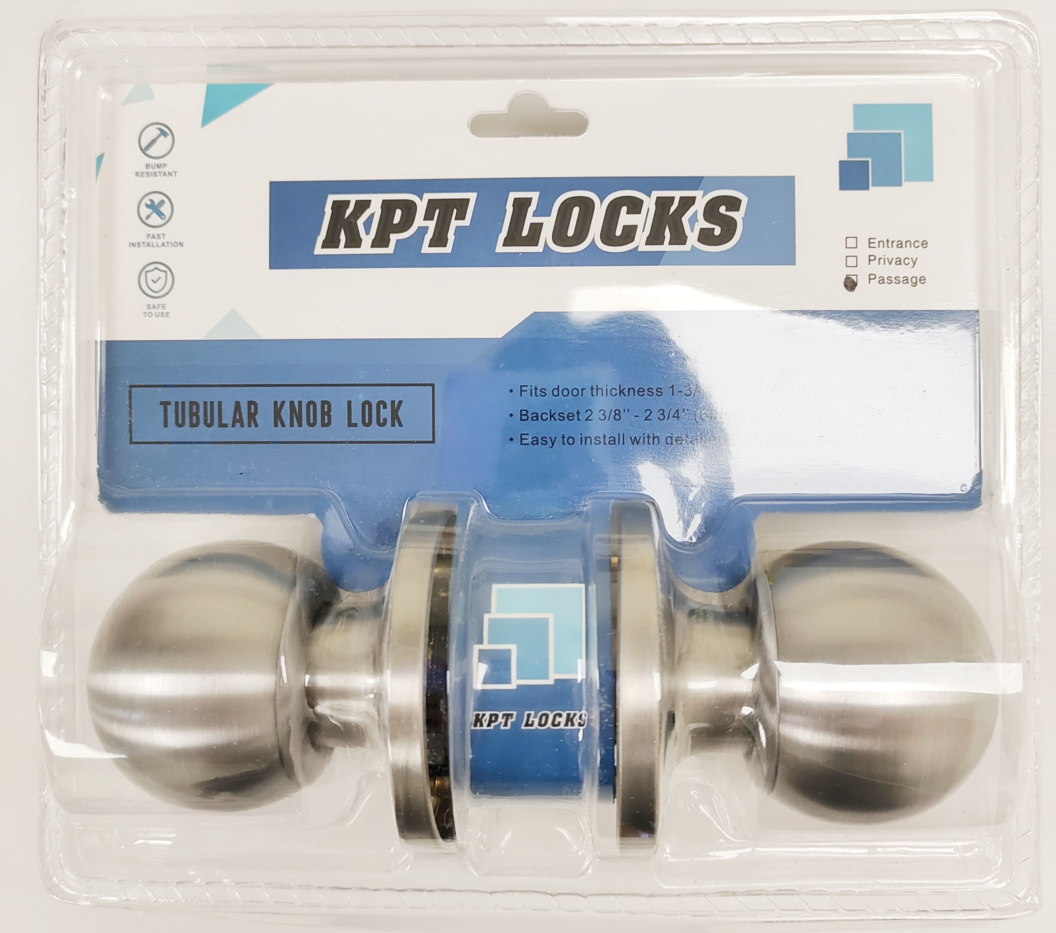 KPT KNOB LOCK PASSAGE SILVER