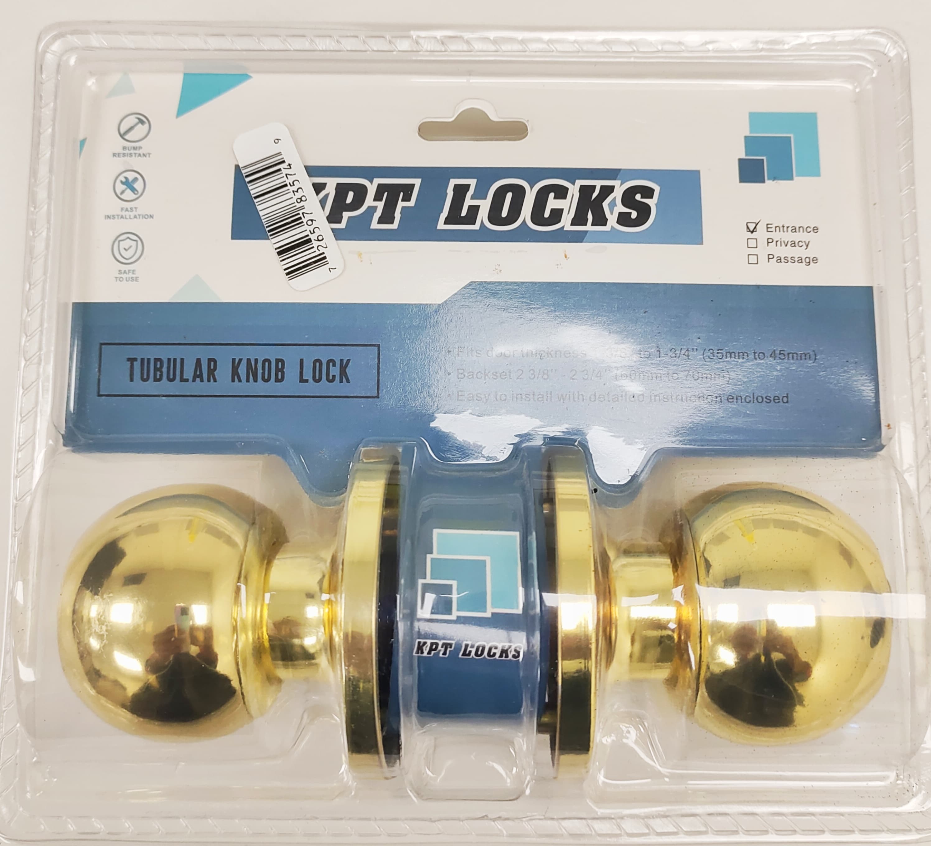 KPT KNOB  LOCK ENTRY GOLD