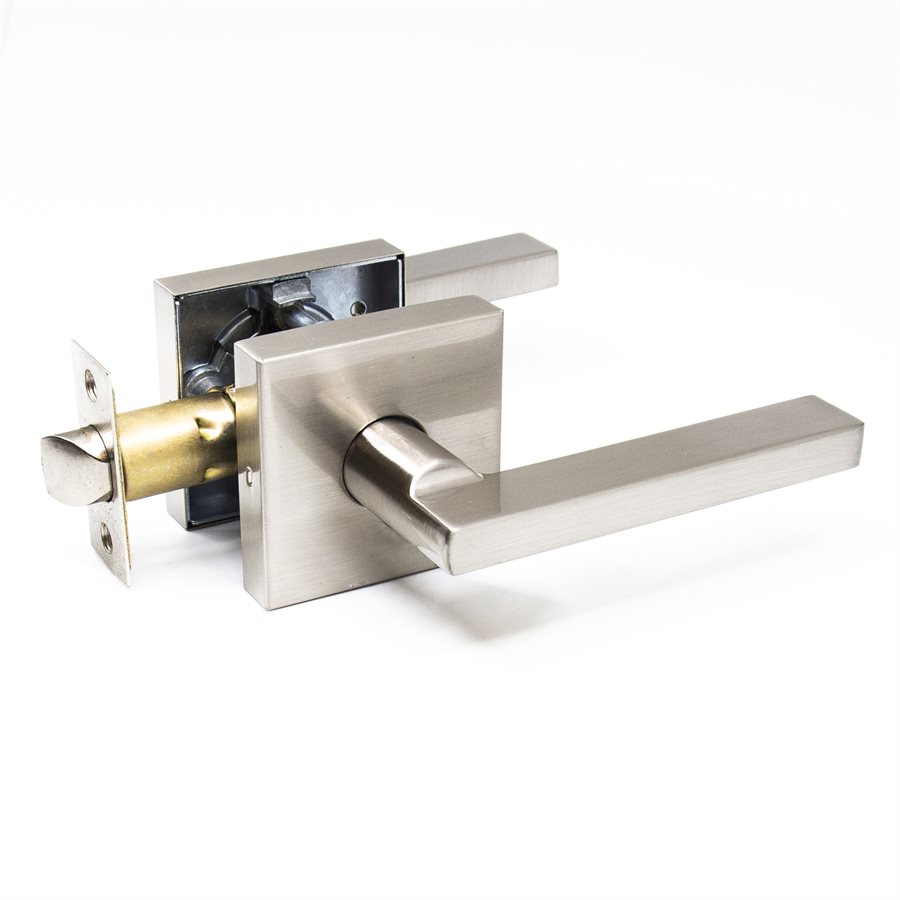 LEVER LOCK PASSAGE SQUARE SILVER