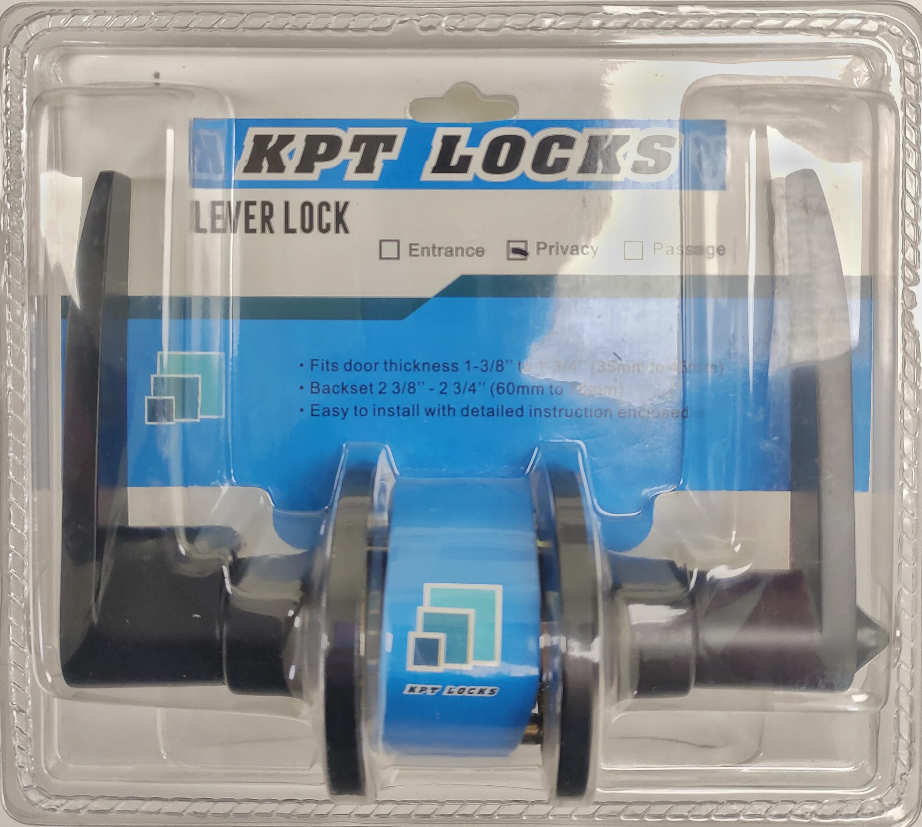 KPT LEVER LOCK PRIVACY BLACK