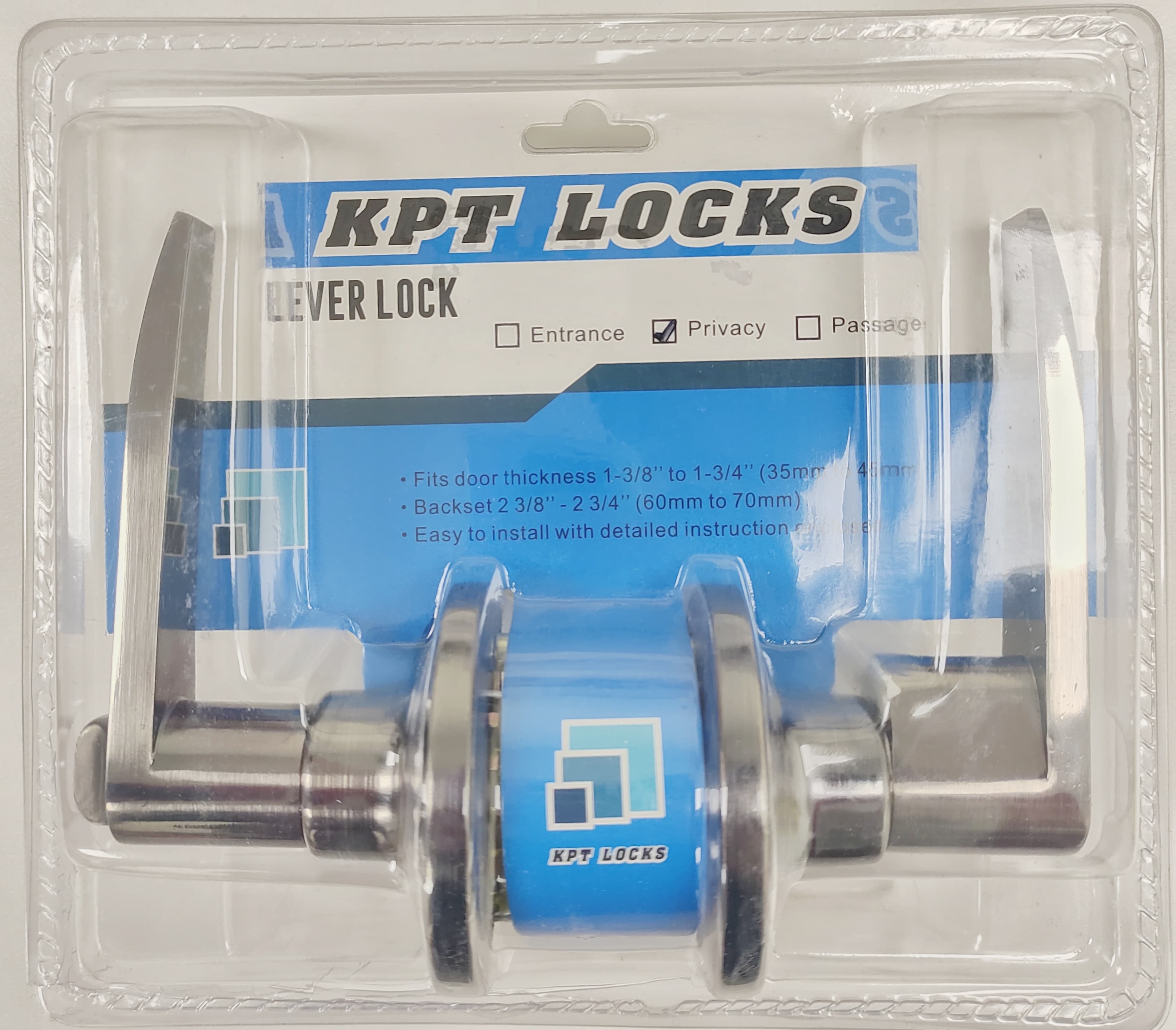 KPT LEVER LOCK PRIVACY PEWTER