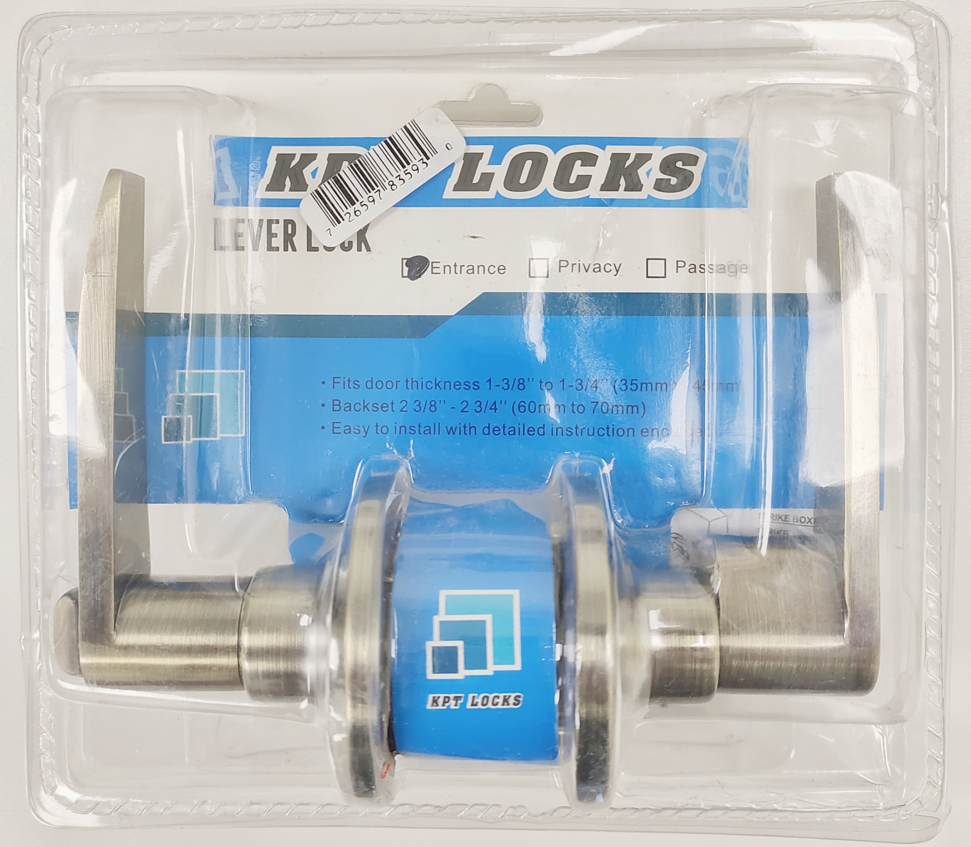 KPT LEVER LOCK ENTRY PEWTER