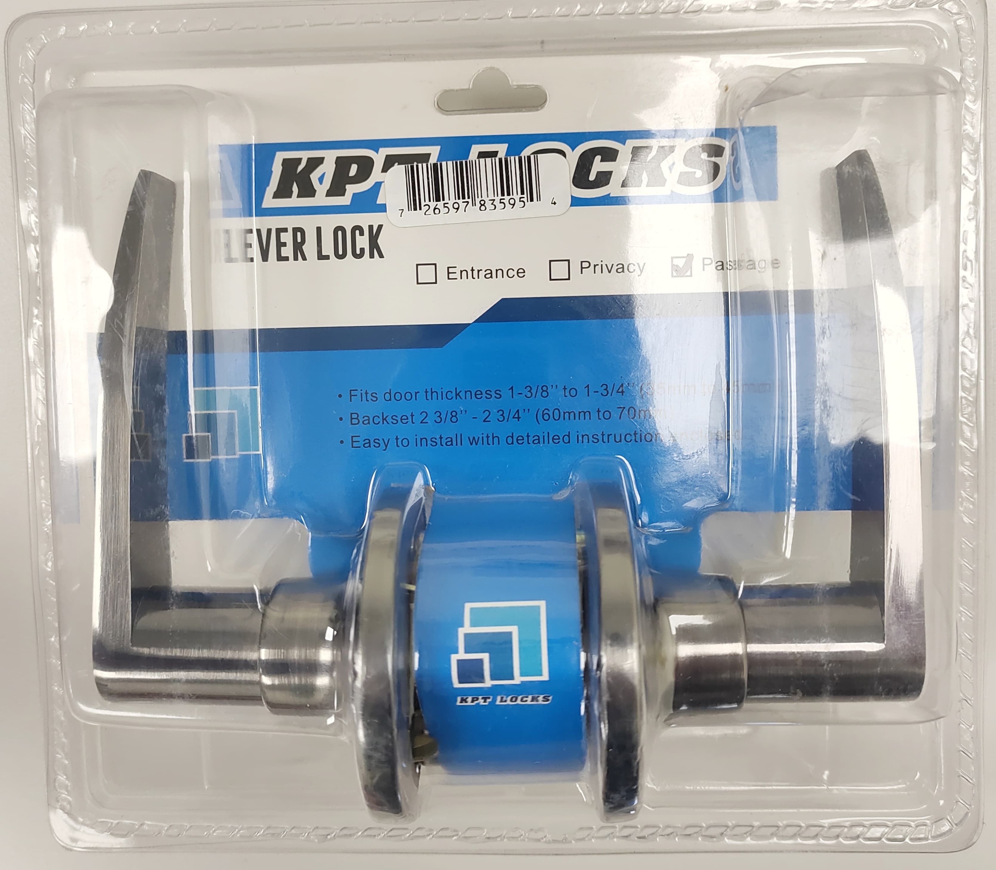 KPT LEVER LOCK PASSAGE PEWTER