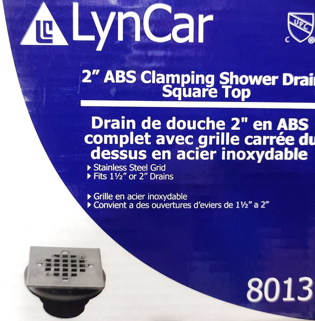 ABS SHOWER DRAIN SQUARE 2"