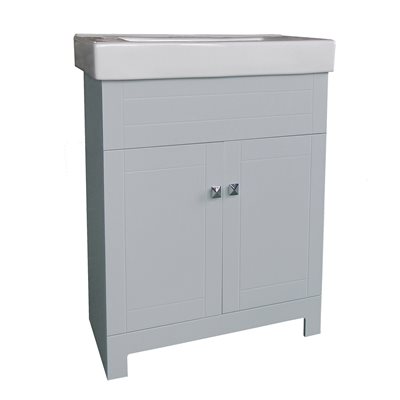 VANITY & CERAMIC TOP GREY 24X14