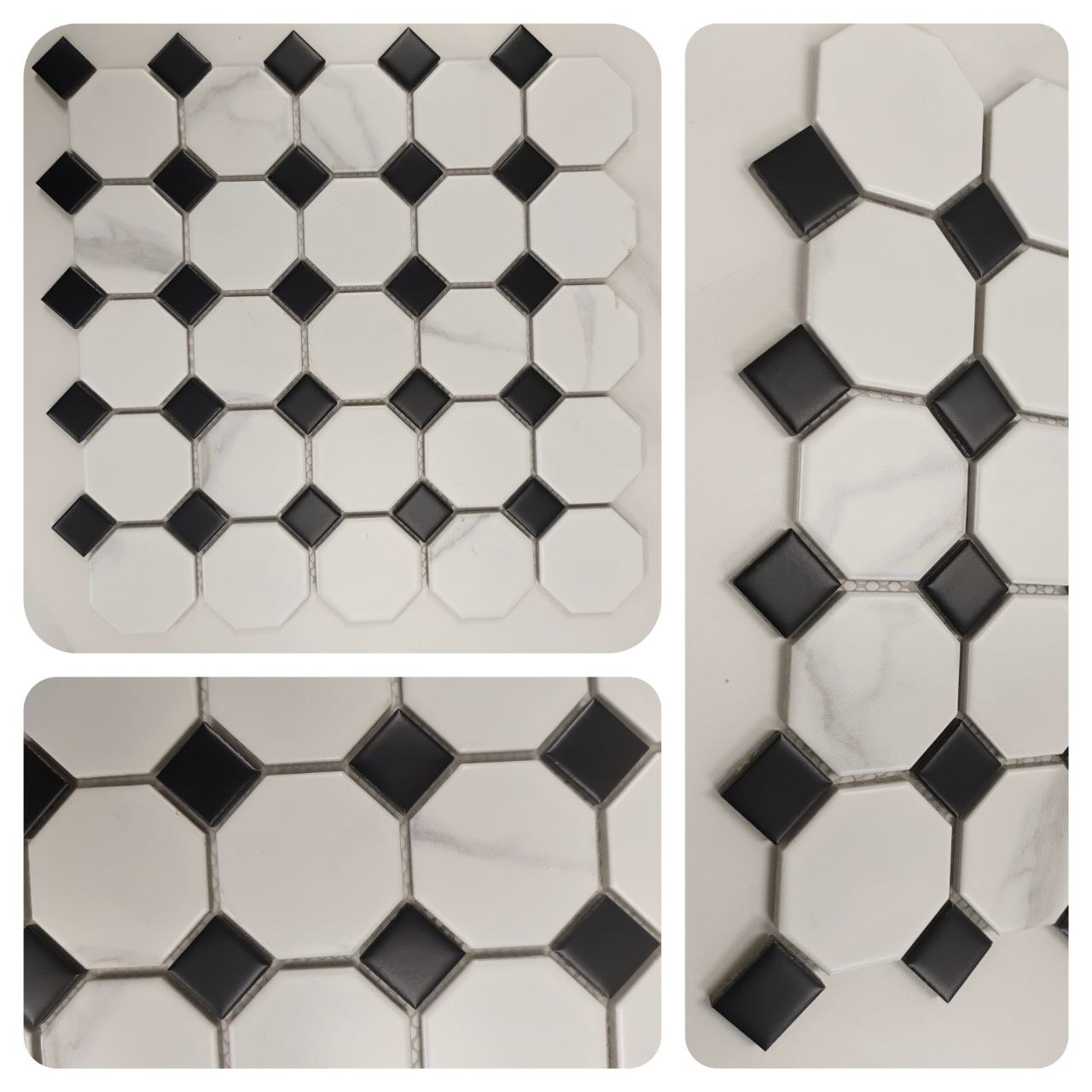 YH9055 SHOWER FLOOR OCTGON W&BLK