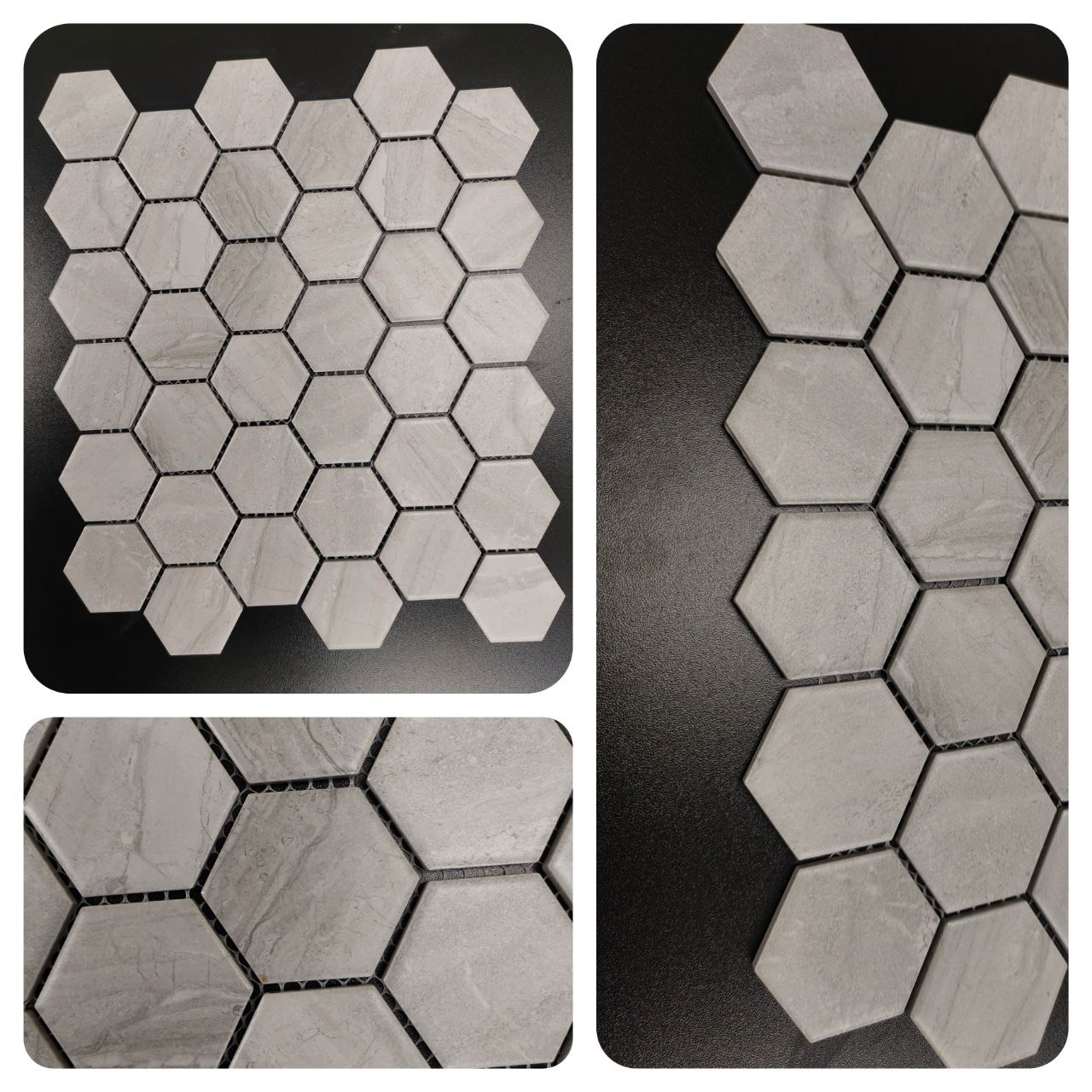 SHOWER FLOOR CERAMIC HEXGON GRY