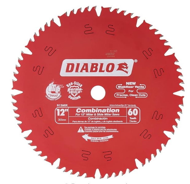 12"  CARBIDE TIPPEDBLADE 60T 1"