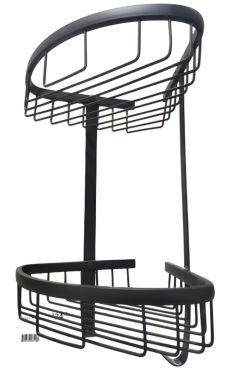 KPT CORNER  CADDY 2 SHELF BLACK