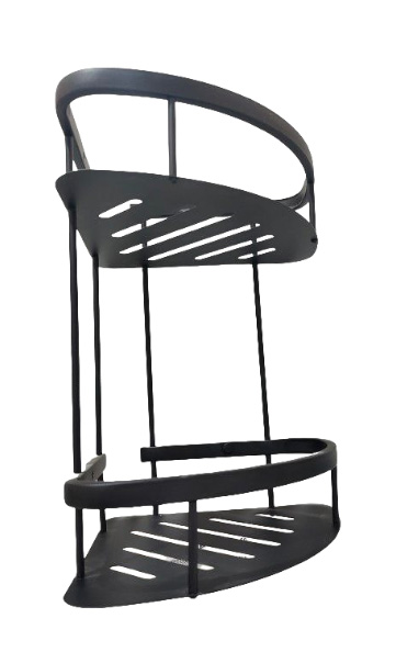 KPT CORNER  CADDY 2 SHELF BLACK