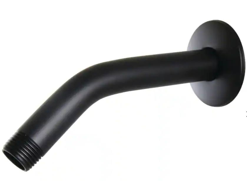 SHOWER HEAD + ARM 8" BLACK