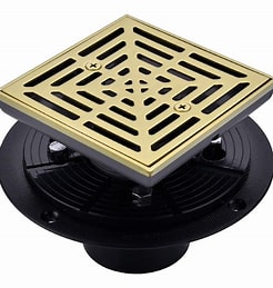 SQUARE DRAIN FLOW GOLD 5"