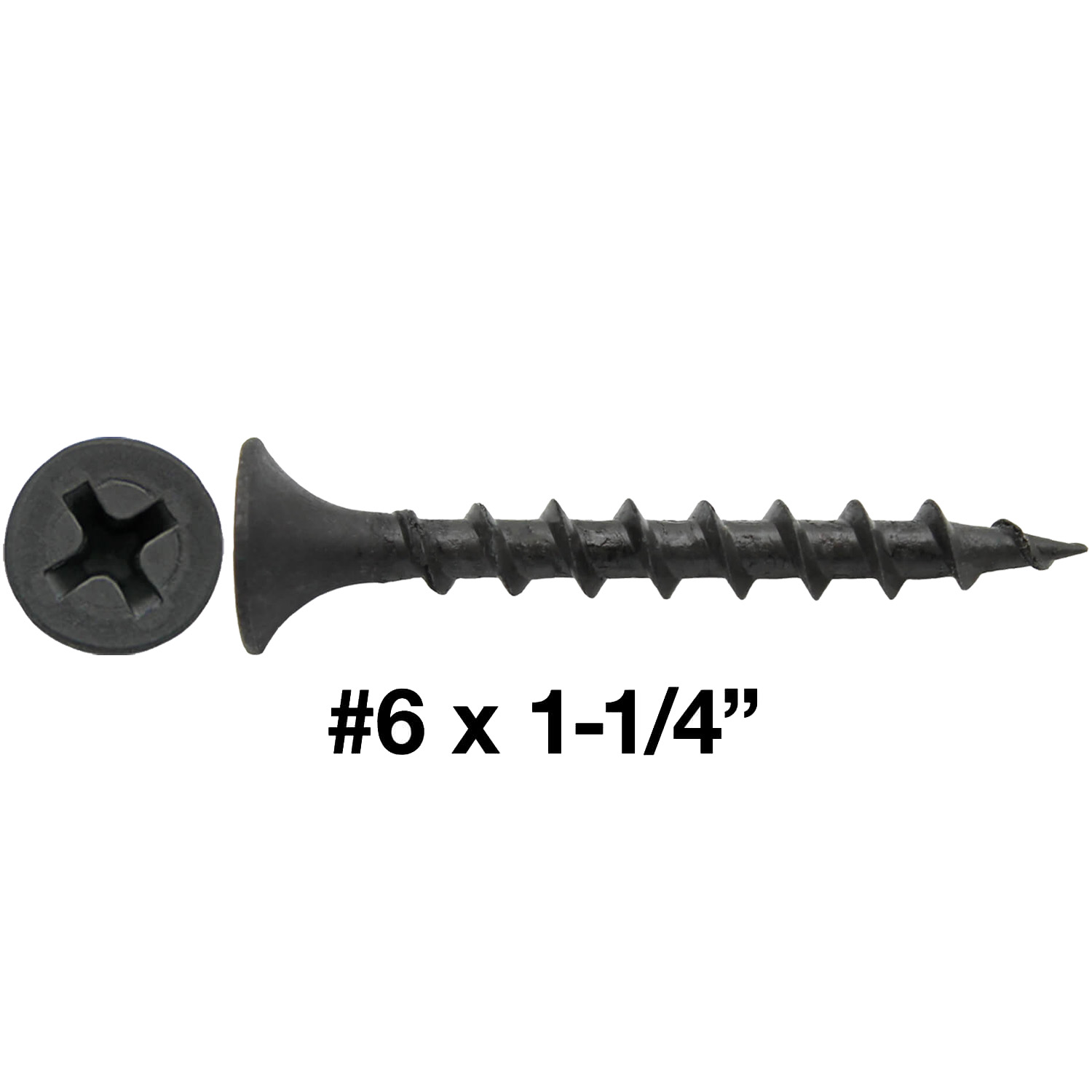 DRYWALL SCREW COARSED 6 X 1-1/4"