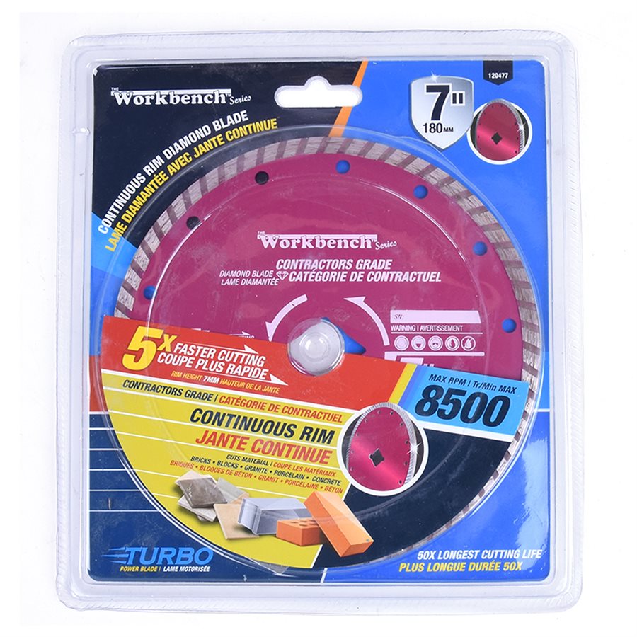 DIAMOND SAW BLADE 7" TURBO