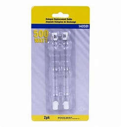 BULB HALOGEN 500W 118MM 2PK