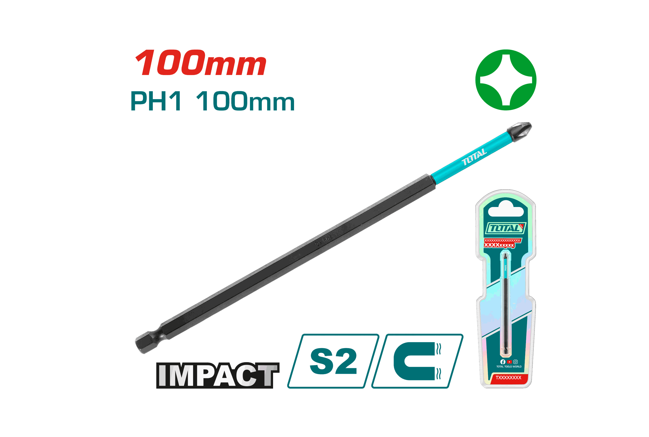 IMPACT SCREWDRIVER BIT 100MM