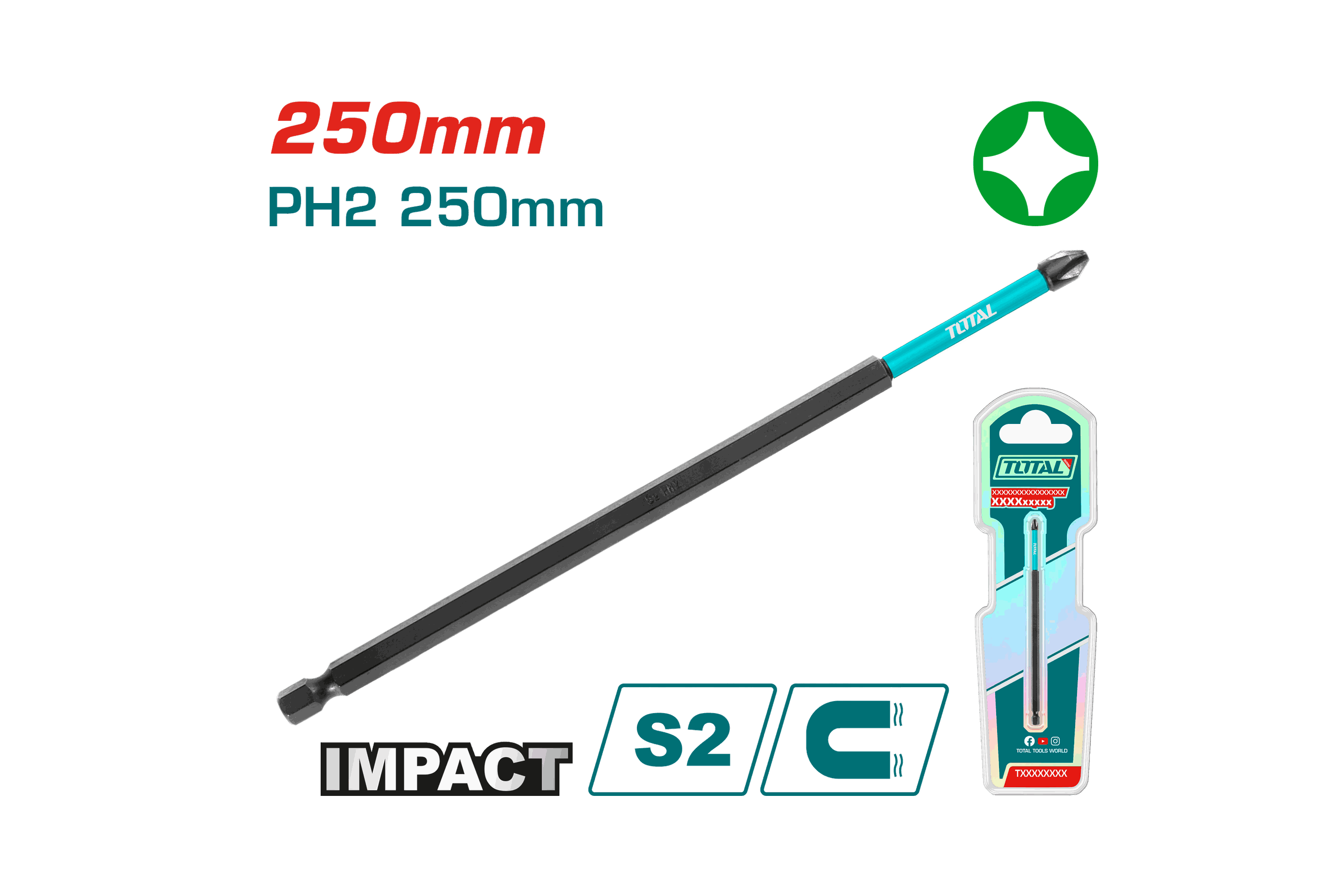 PH 2X10" IMPACT DRIVER BIT