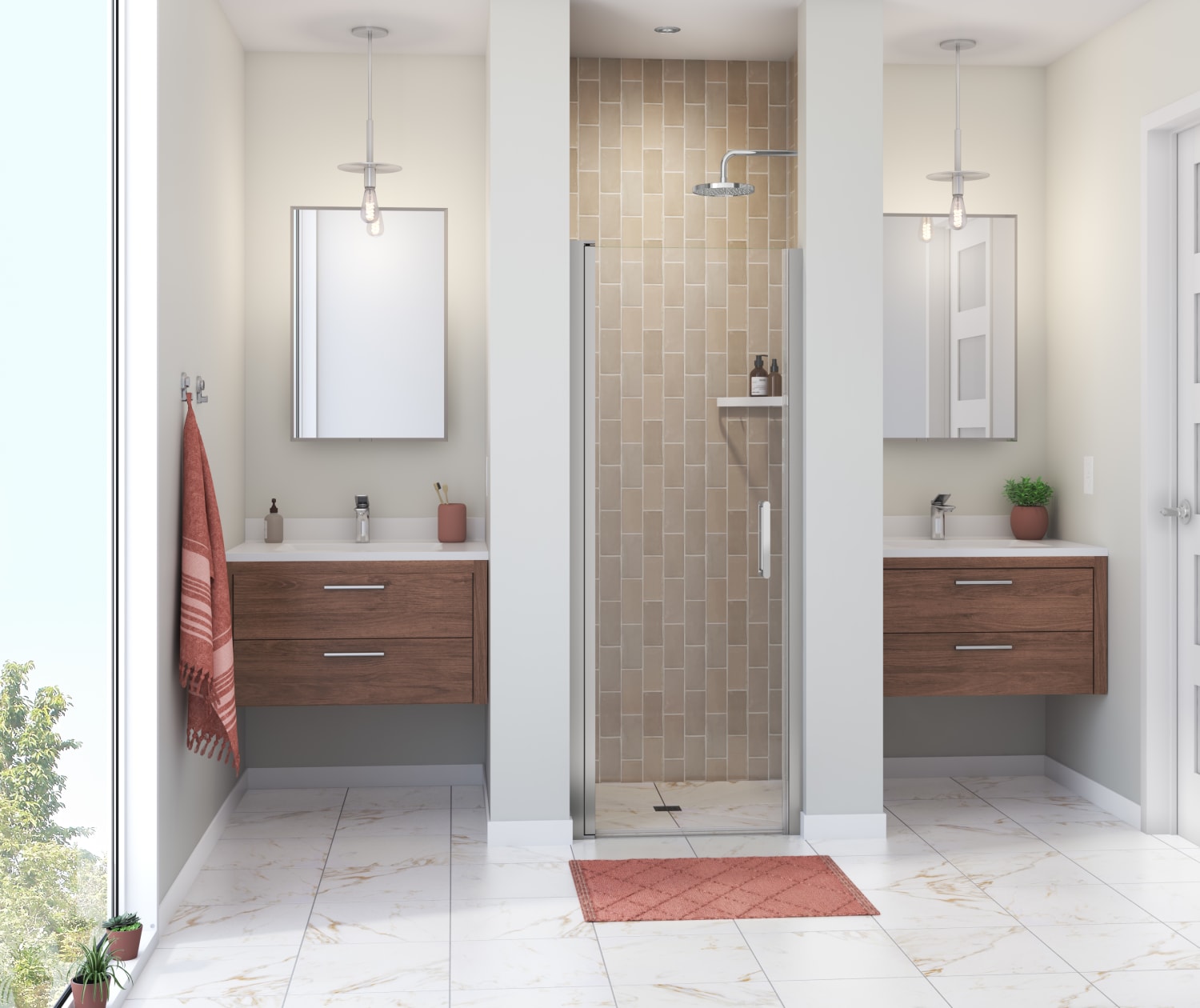 MAX SHOWER DOOR  25"-27" X 68"