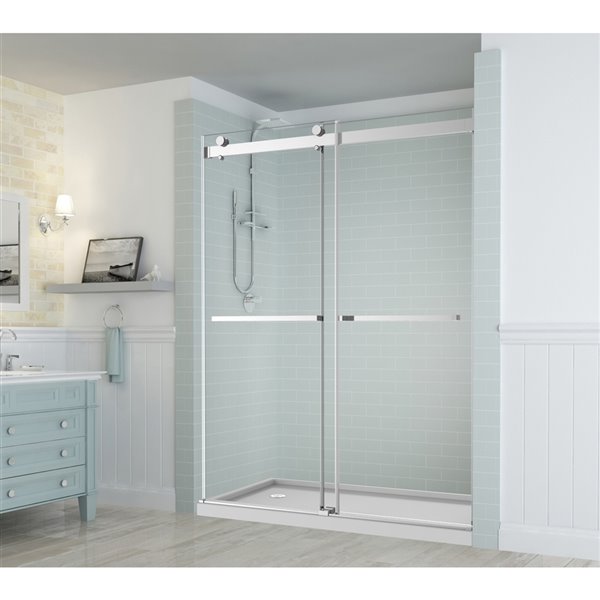 SHOWER DOOR FRAMELESS 60X60 CHRO