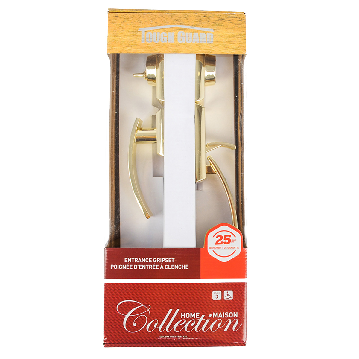 DOOR LOCK GRIP SQUARE GOLD