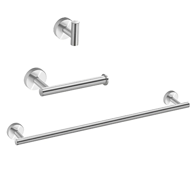 3 PC SET BRUSHED NICKLE