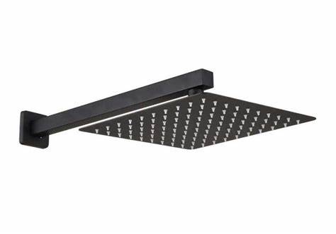 SHOWER HEAD + ARM 8" BLACK