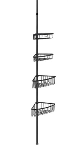 KPT TELSCOPC SHOWER CADDY BLACK