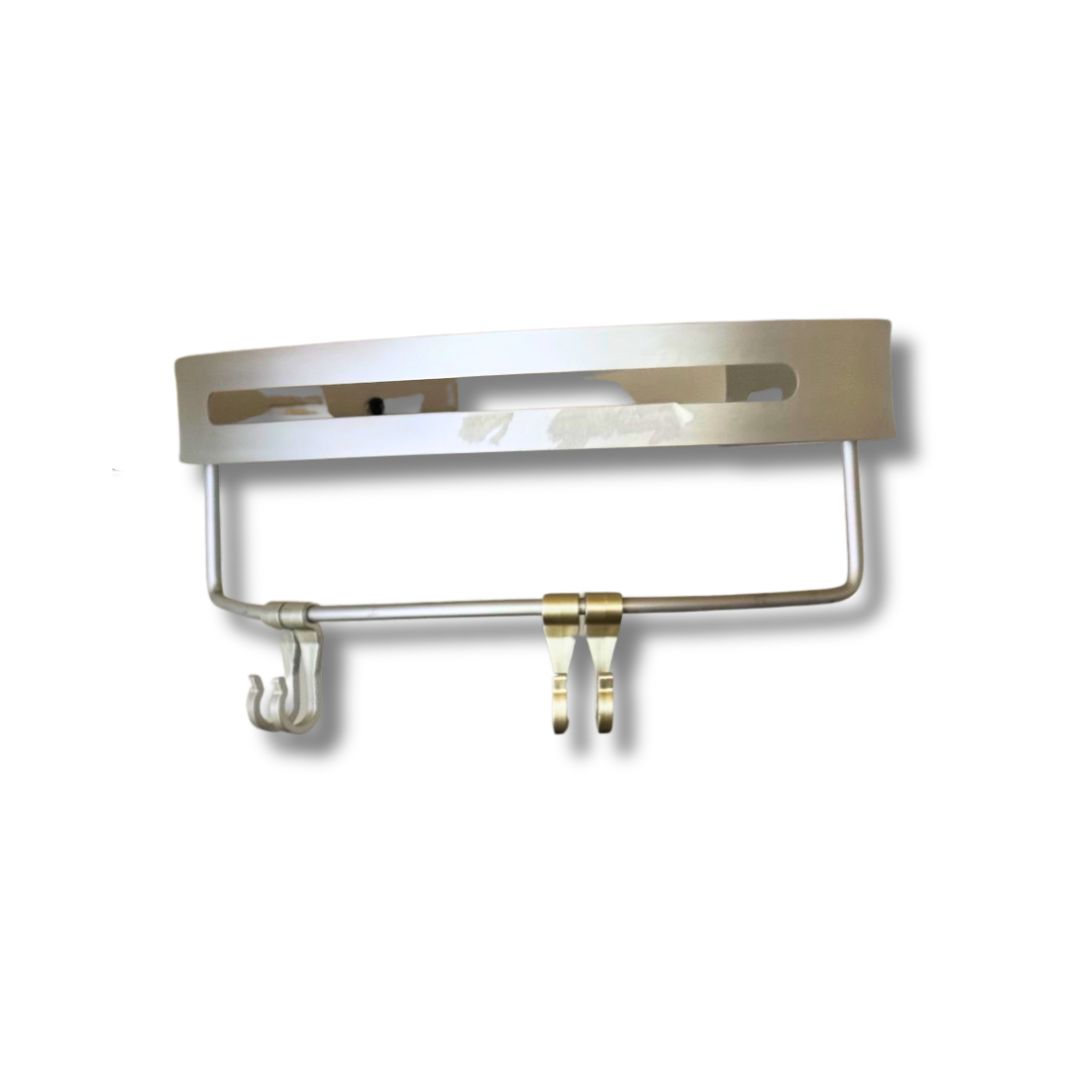 KPT CORNER  CADDY 1 SHELF SILVER