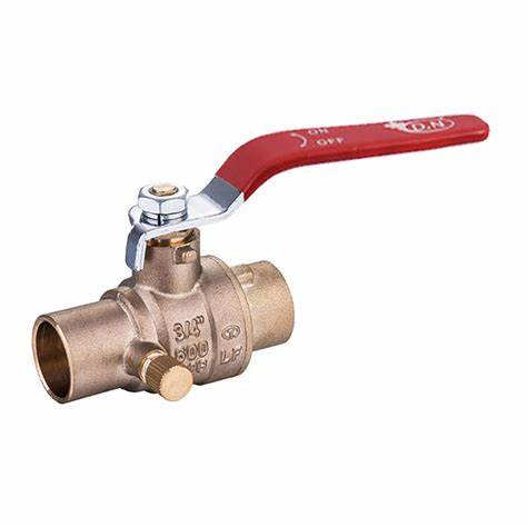 BALL VALVE 1/2" SOLDER+DRAIN
