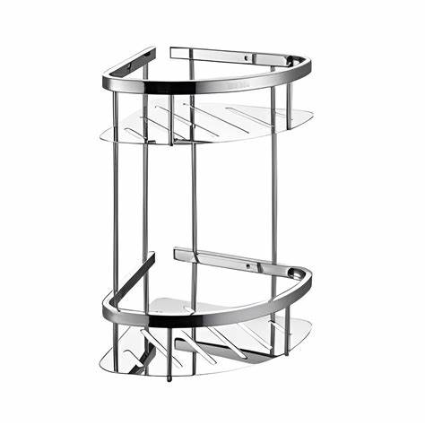 BATHROOM CORNER SHELF SILVER