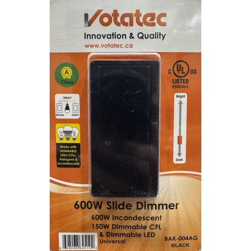 DIMMER SLIDE 600W BLACK