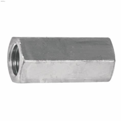 HEX COUPLING ZINC PLATED 1/2-13