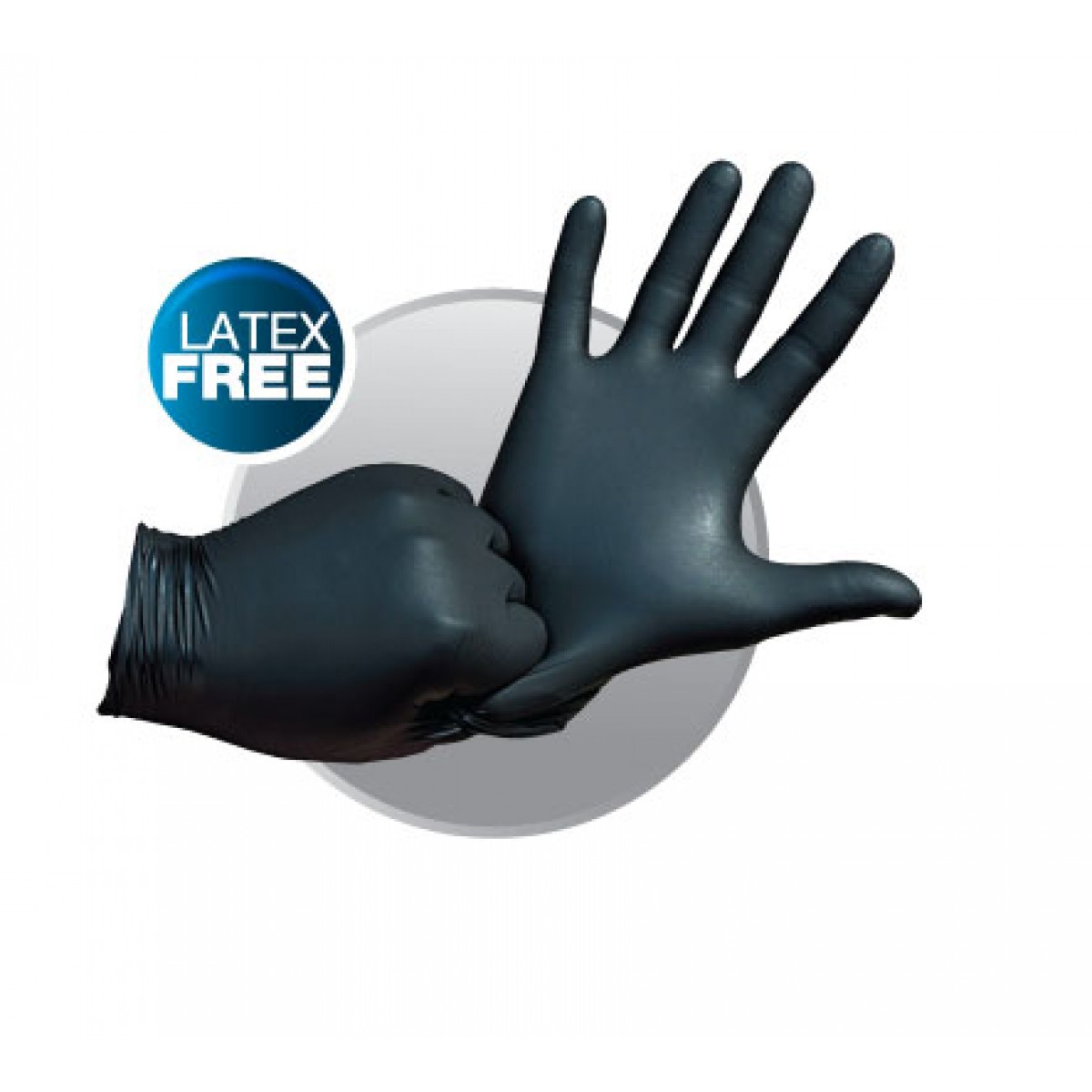 NITRILE GLOVE 8 MIL BLK L 50PK