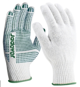 KNITTED &PVC DOTTED GLOVES XL