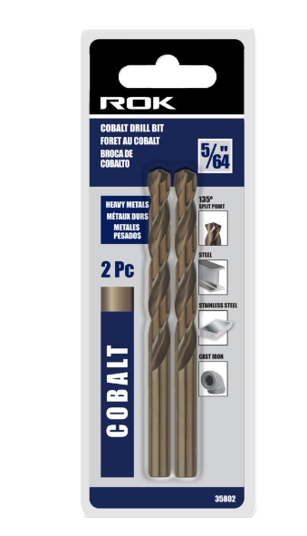 DRILL BIT COBALT 5/64'' 2PC