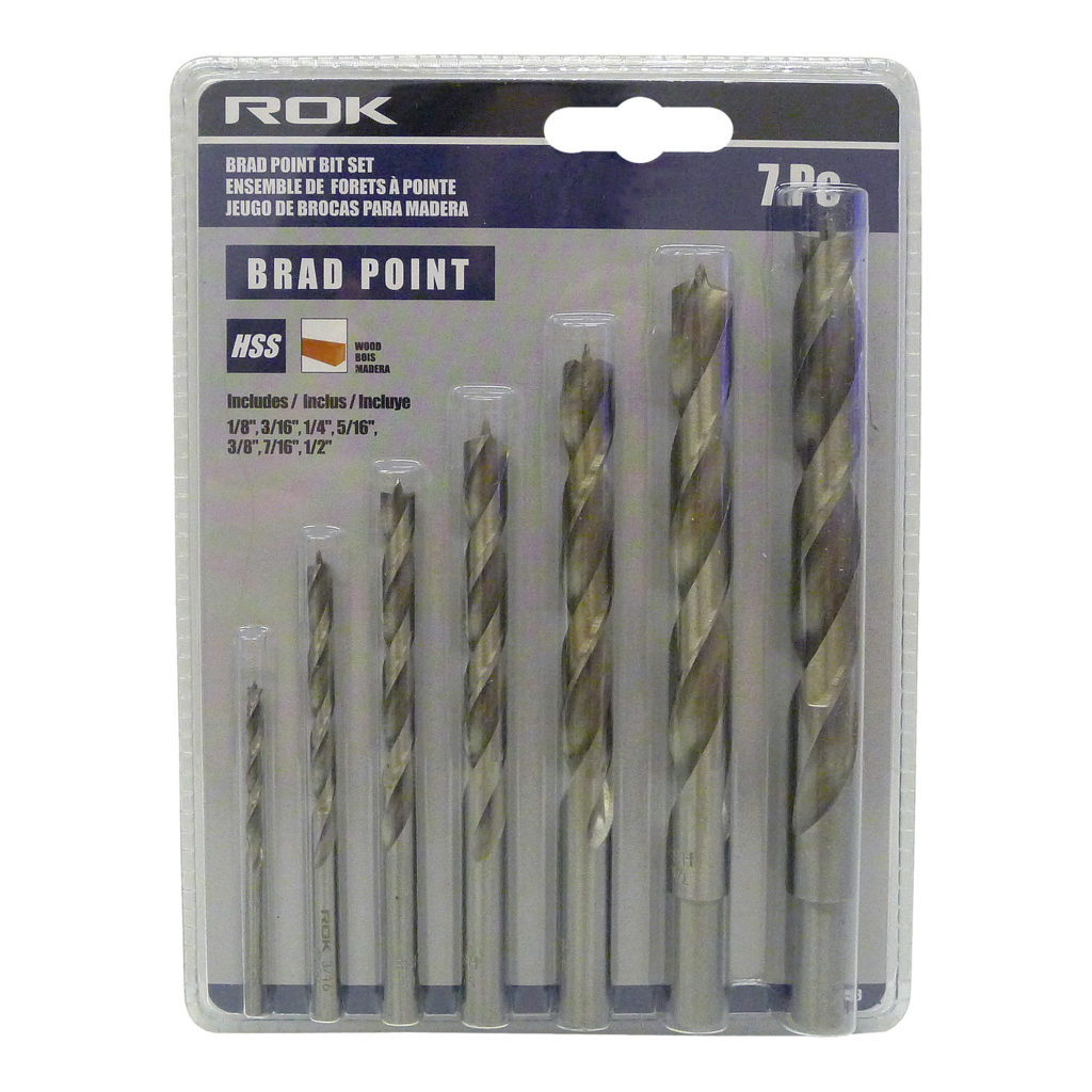 BRAD POINT BIT SET 7PC