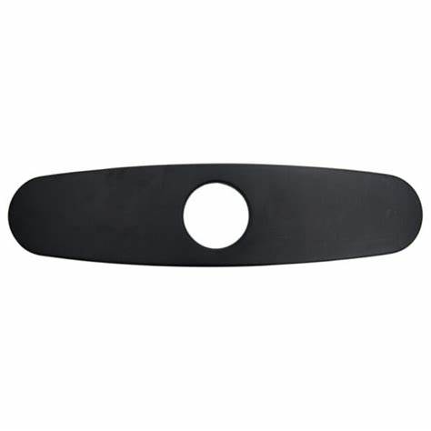 FAUCET PLATE MATT BLK ROUND BIG