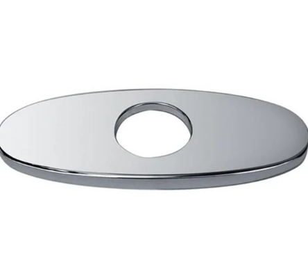 FAUCET PLATE CHRIOME ROUND SHORT