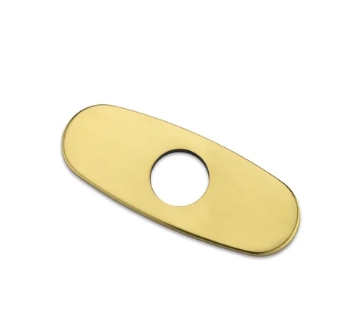 FAUCET PLATE GOLDEN ROUND SHORT