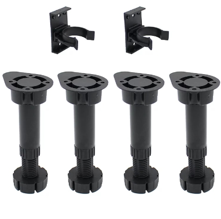 CABINET FEET ADJUSTABLE BLACK