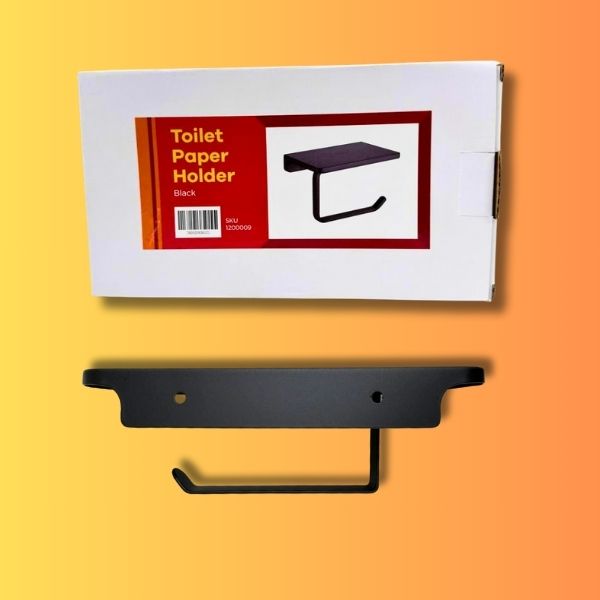 TOILET PAPER HOLDER BLACK STORAG