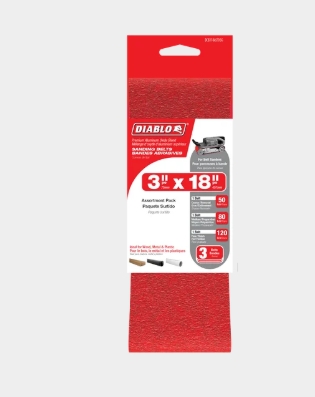 ASSORTMENT  4"X18" SANDING BELT