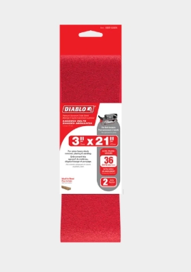 SANDING BELTS 3"X21" 36GRIT 2PC